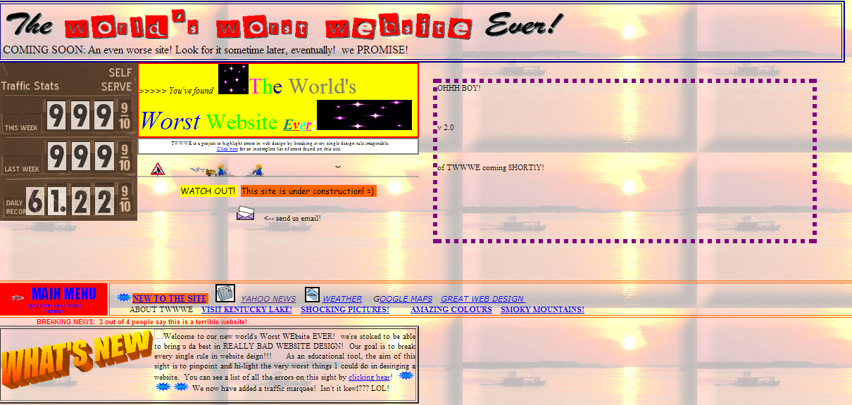 most horrifying web design mistakes